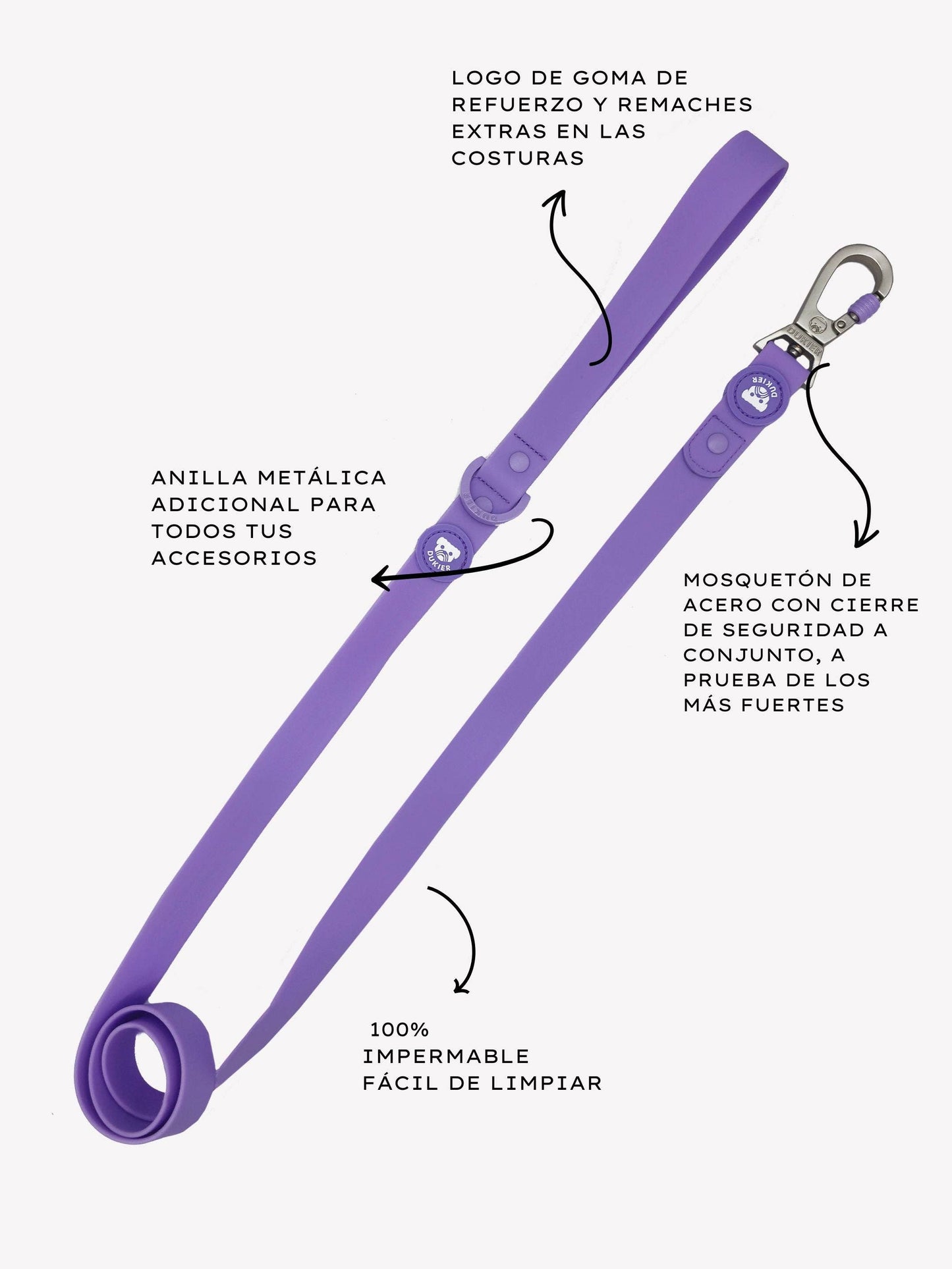 CORREA WATERPROOF PARA PERRO PURPLE: S