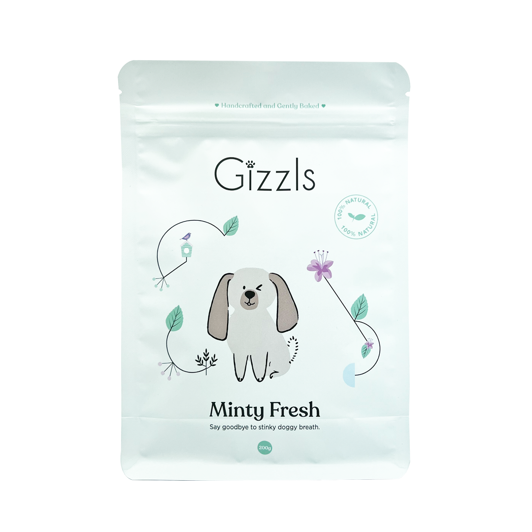 Golosinas Gizzls Menta Fresca para perros (200g)