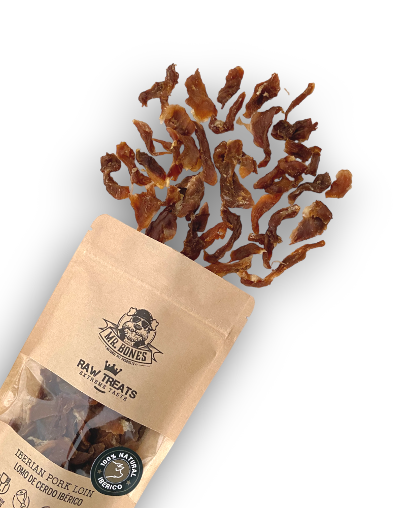 Raw Treats Lomo de Cerdo Ibérico - Snack natural para perros y gatos