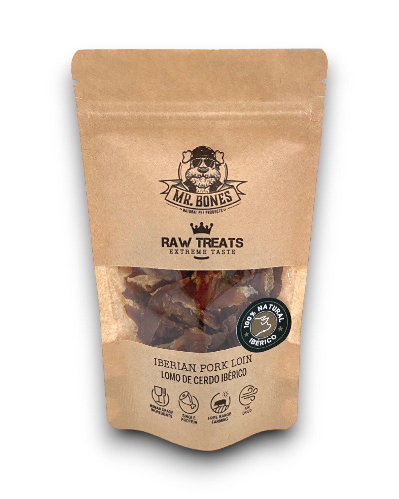 Raw Treats Lomo de Cerdo Ibérico - Snack natural para perros y gatos