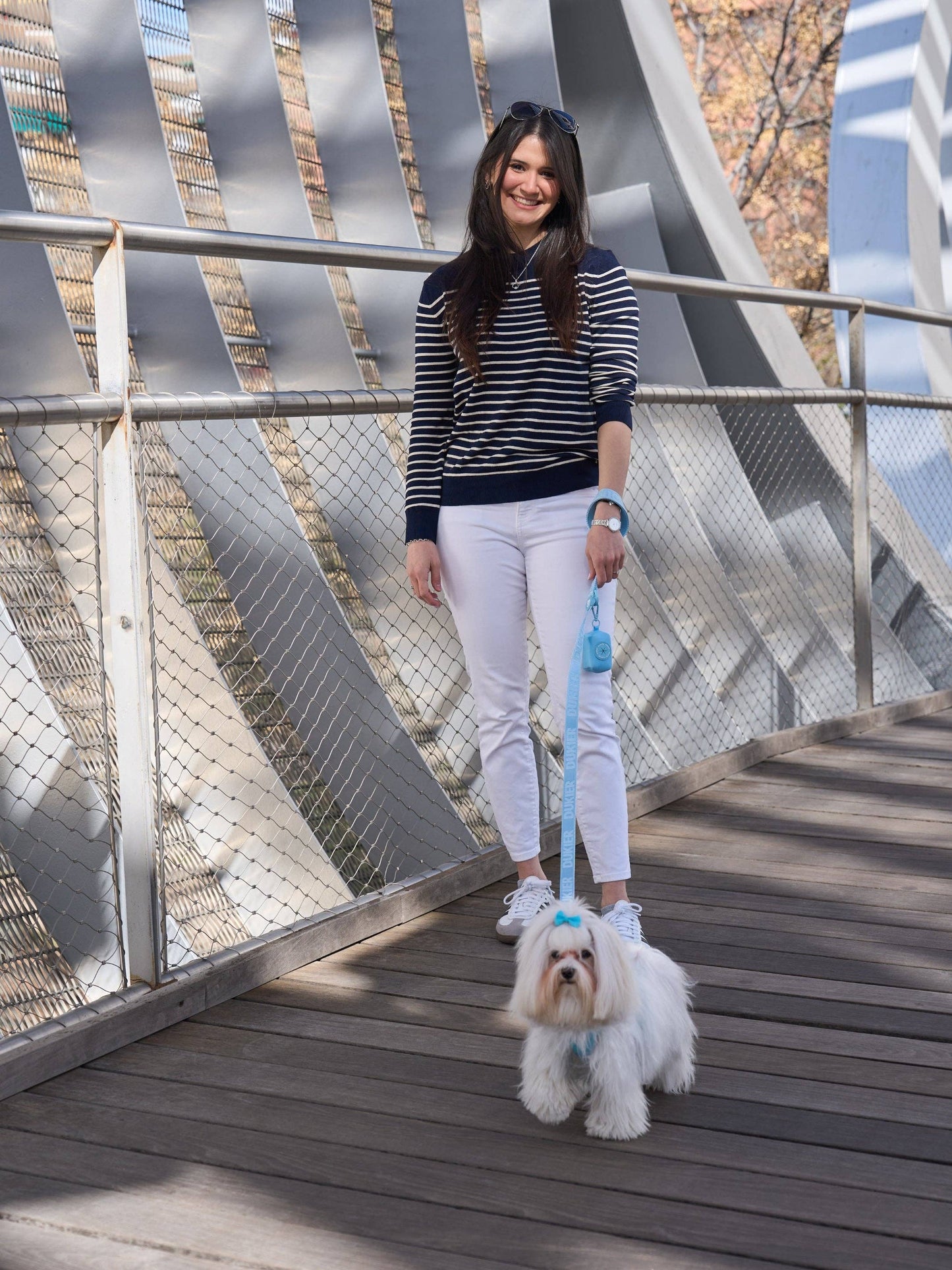 CORREA PARA PERRO AZUL CLARO