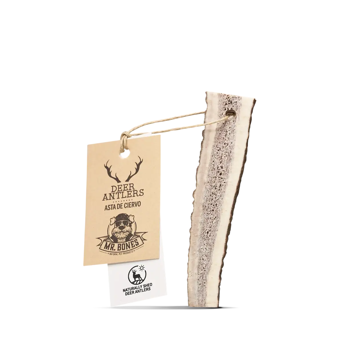 Mordedor natural para perros - Asta de ciervo partida: S (25-50g)