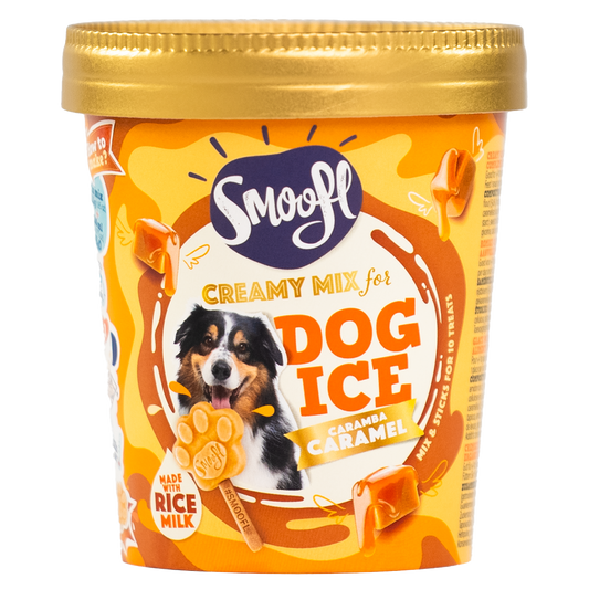 Mezcla cremosa de caramelo para helado de perro