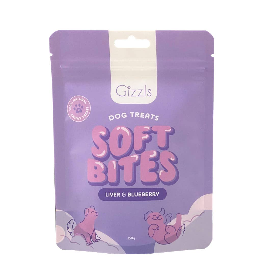 Golosinas para perros Gizzls Soft Bites "La Morada" (150g)