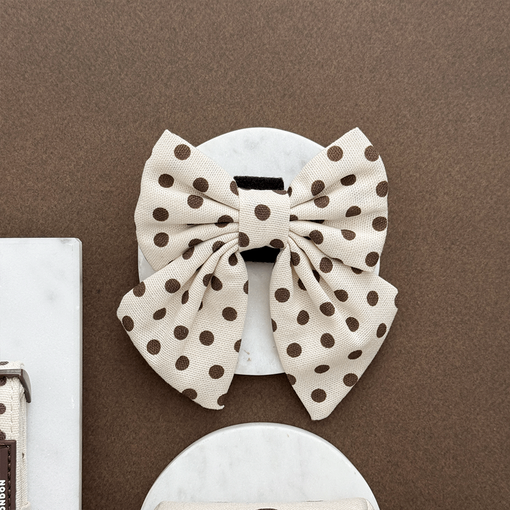 Nœud papillon marin à pois Tiramisu