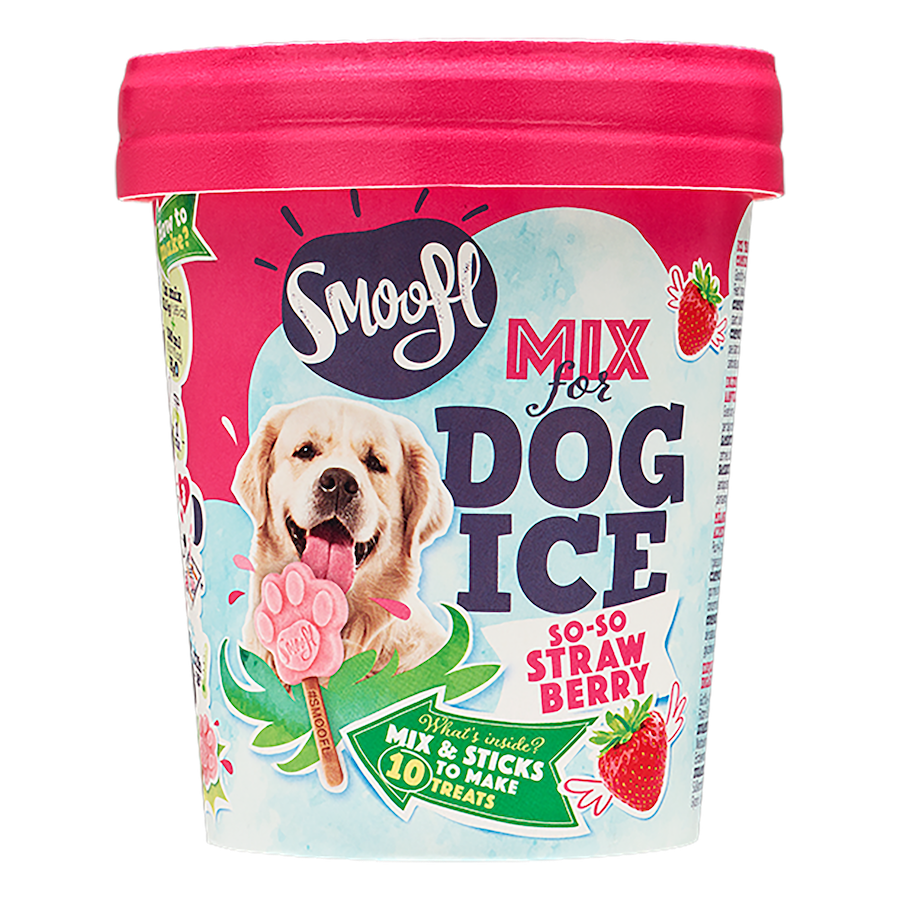 Mezcla de fresa para helado de perro