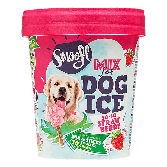 Mezcla de fresa para helado de perro