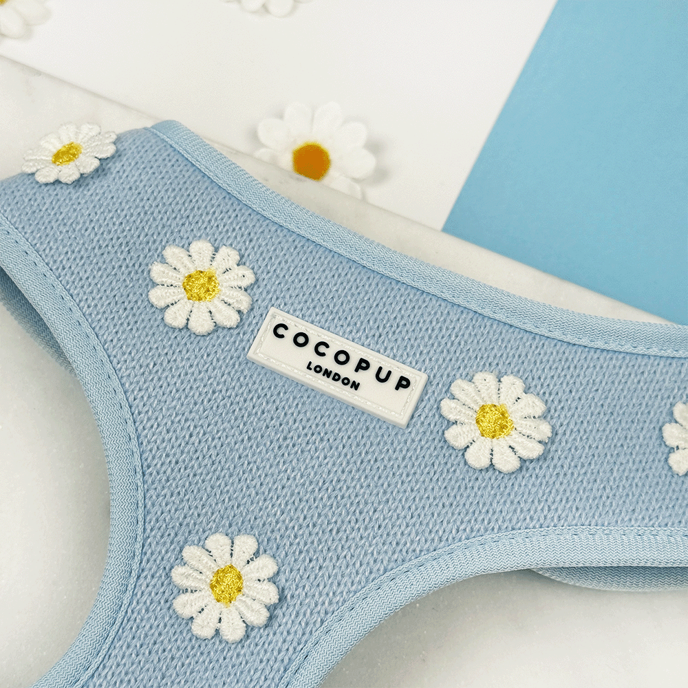 Harnais Blue Daisy Dream à encolure réglable: S