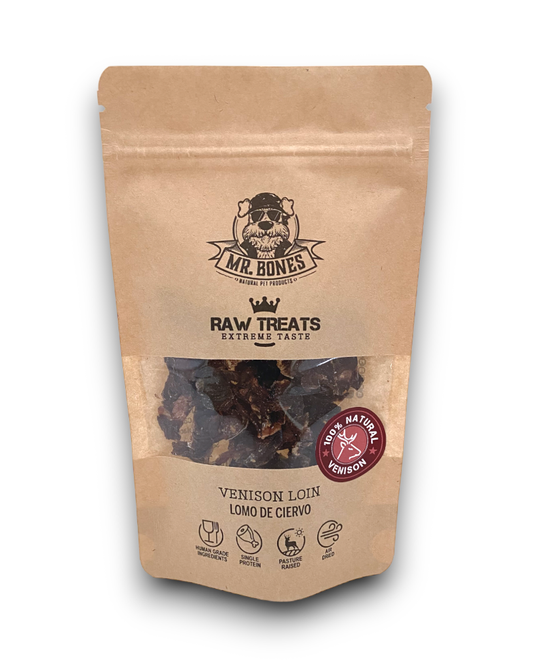 Raw Treats Filete de ciervo - Snack natural para perros y gatos