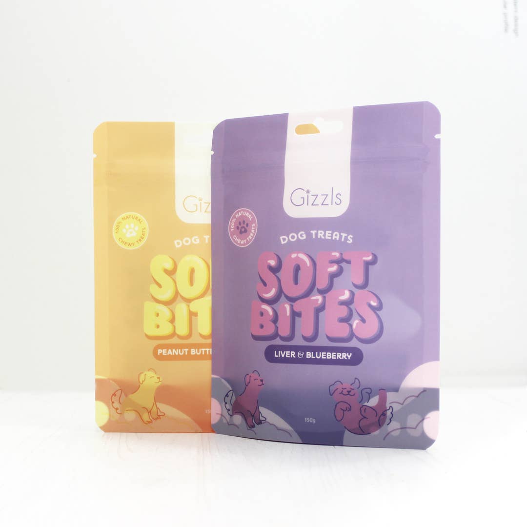 Golosinas para perros Gizzls Soft Bites "La Morada" (150g)