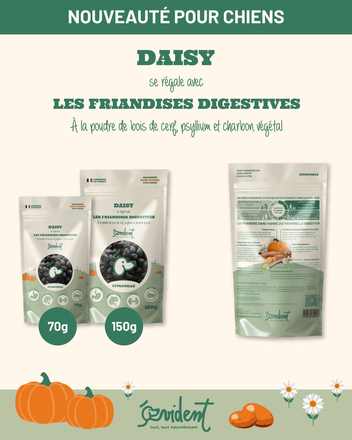 DAISY - Las golosinas digestivas para PERRO: 150G
