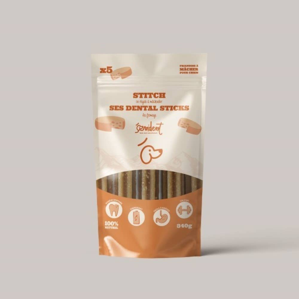 STITCH - BARRITAS DENTALES MASTICABLES PARA PERROS: Peso - 120g - Mediano