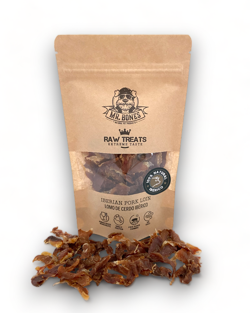 Raw Treats Lomo de Cerdo Ibérico - Snack natural para perros y gatos