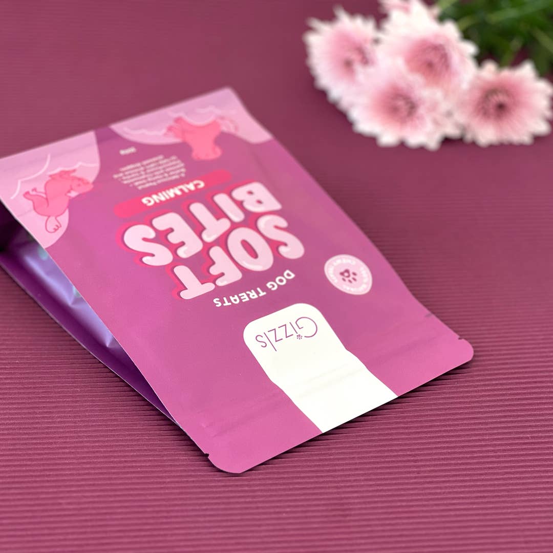 Golosinas relajantes de cáñamo Gizzls Soft Bites para perros