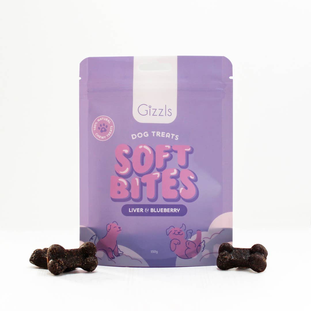 Golosinas para perros Gizzls Soft Bites "La Morada" (150g)