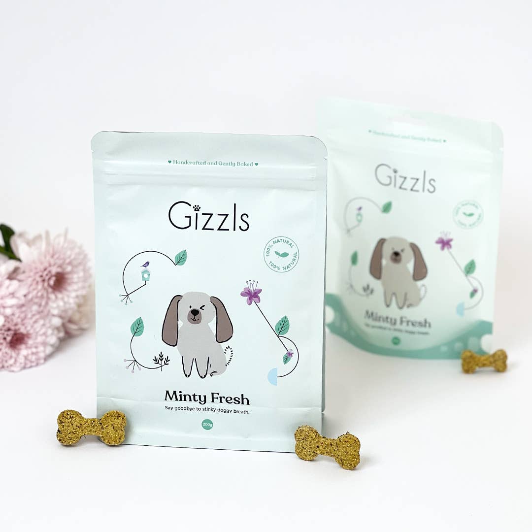 Golosinas Gizzls Menta Fresca para perros (200g)