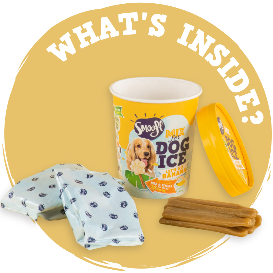 Mélange de banane pour glace pour chien