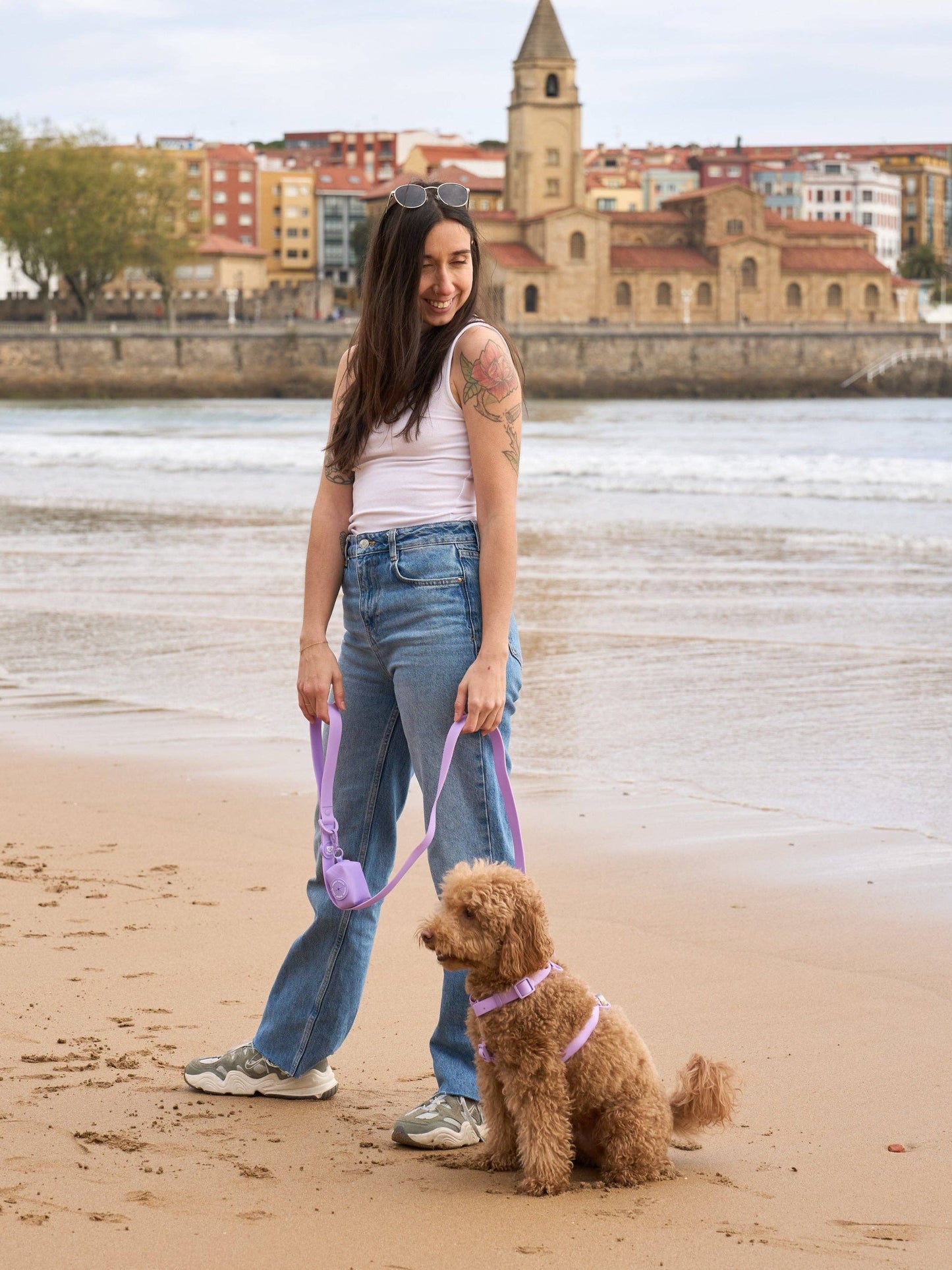 ARNÉS IMPERMEABLE PARA PERRO MORADO: M