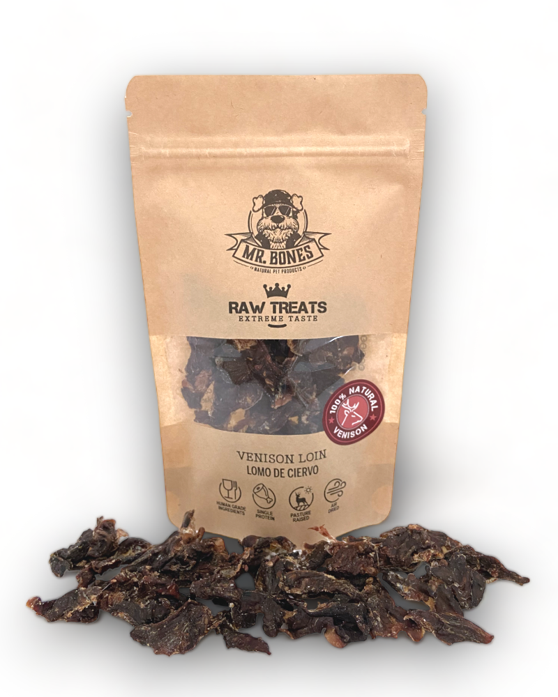 Raw Treats Filete de ciervo - Snack natural para perros y gatos